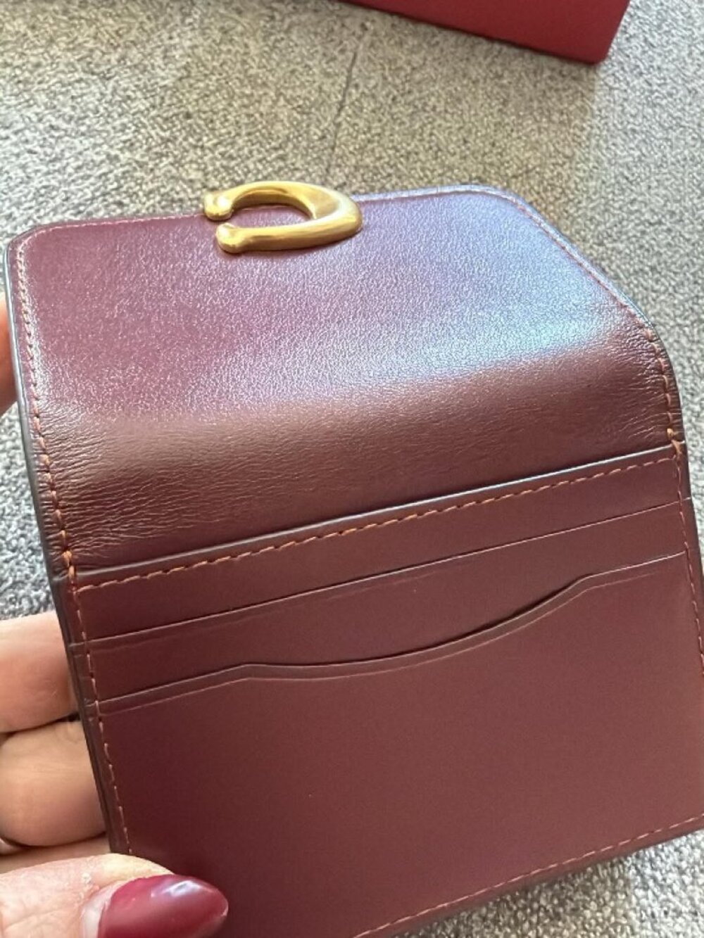 Coach Bandit Card Case - Merlot - Picture 6 of 6